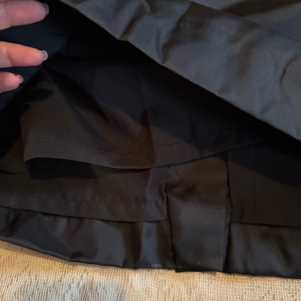 NWT MoriLee by Madeline Gardner black asymmetrical strap cocktail dress - Picture 9 of 13